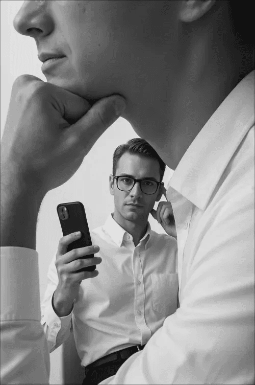 Tap team member using the app